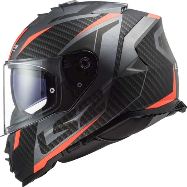LS2 STORM – RACER ORANGE Full Face Kaciga za Motor - Image 3