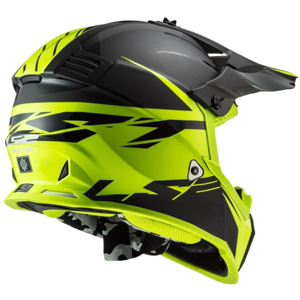 LS2 FAST EVO – ROAR YELLOW Offroad Kaciga za Motor - Image 4