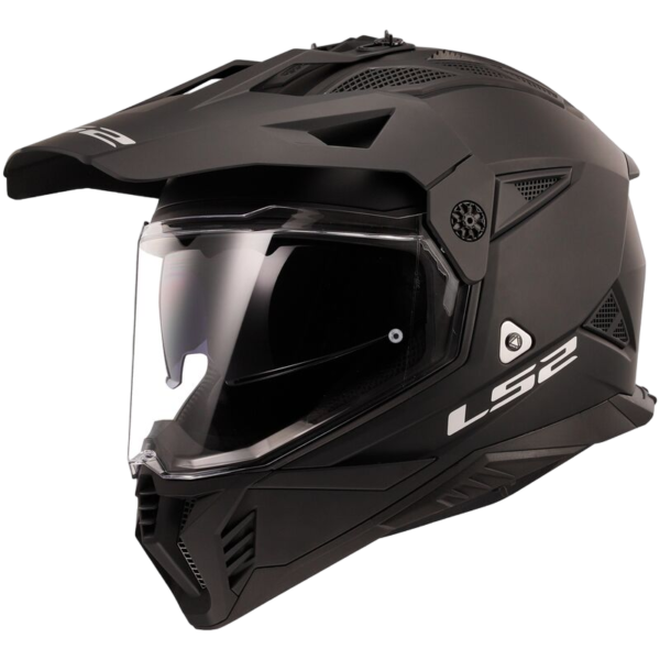 LS2 PIONEER II – SOLID BLACK Offroad Kaciga za Motor