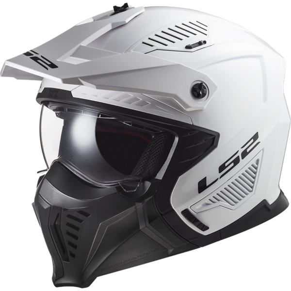 LS2 DRIFTER SOLID WHITE Offroad Kaciga za Motor Quad ATV