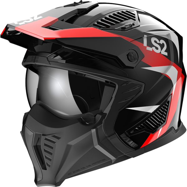 LS2 DRIFTER TRIALITY RED Offroad Kaciga za Motor Quad ATV