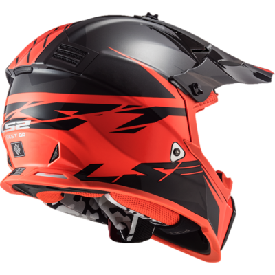 LS2 FAST EVO – ROAR RED Offroad Kaciga za Motor
