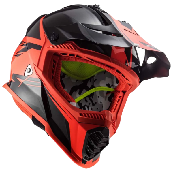 LS2 FAST EVO – ROAR RED Offroad Kaciga za Motor - Image 4